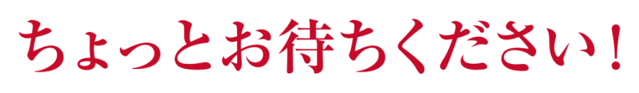 ちょっとお待ちください！